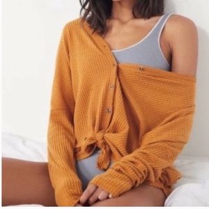 UO OUT FROM UNDER WAFFLE LONG SLEEVE